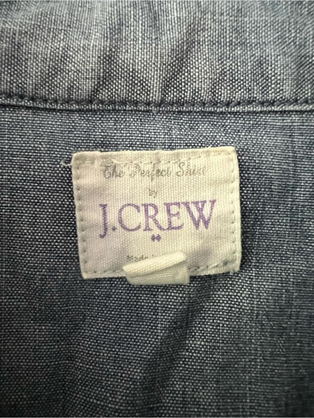 J. Crew Light Blue Denim Button-Down Shirt Small